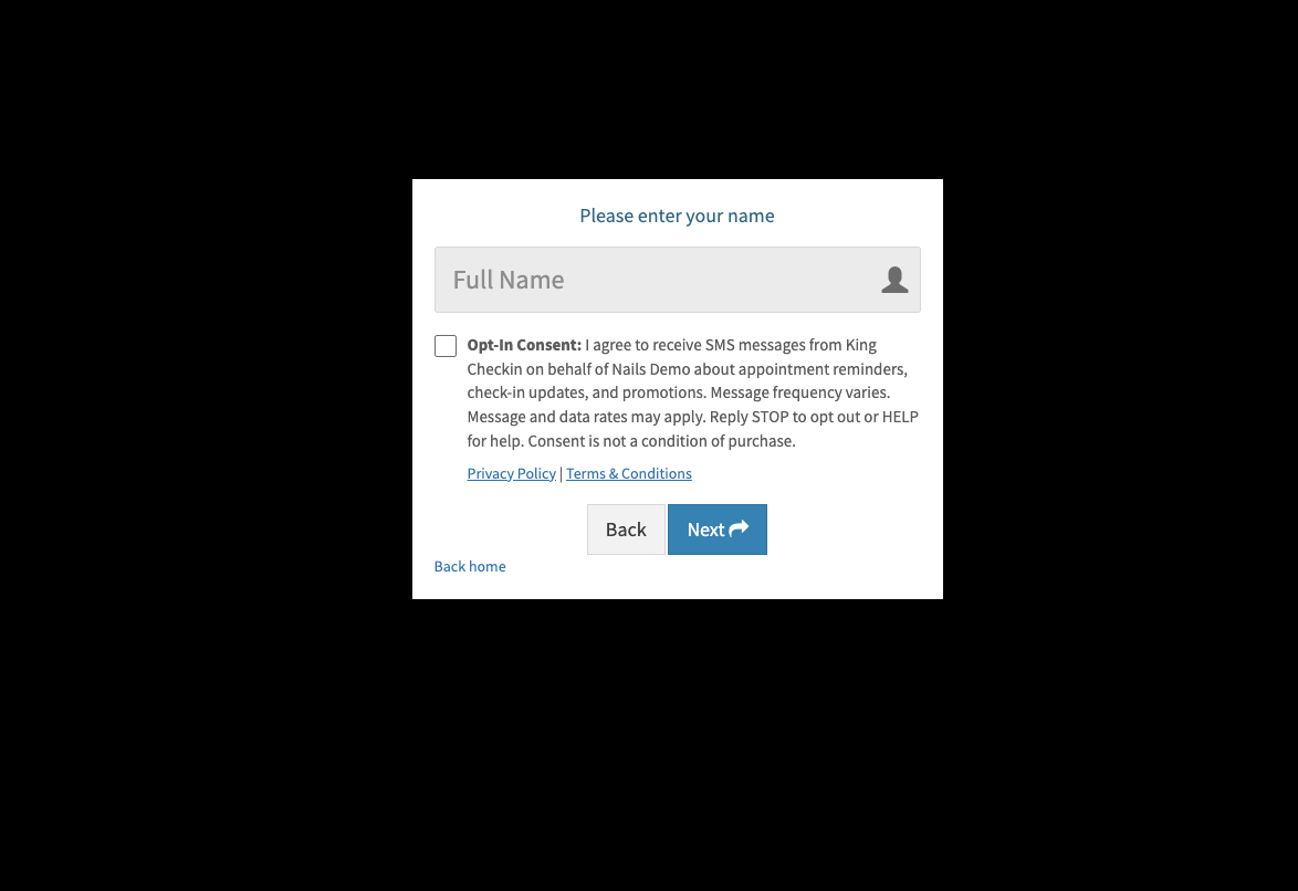 kingcheckin opt in